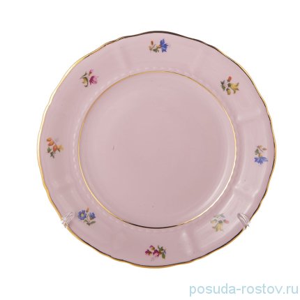Набор тарелок 17 см 6 шт &quot;Соната /Мелкие цветы&quot; розовая / 196837