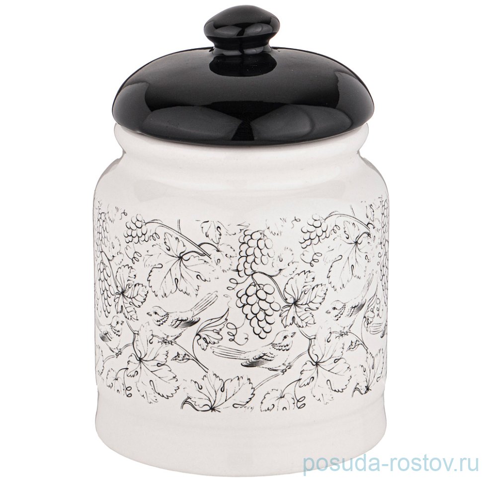 Банка для сыпучих продуктов 360 мл 8,5 х 12,5 см "Black and white" / 234808