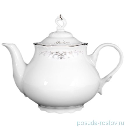 Заварочный чайник 1,2 л без крышки &quot;Констанция /Серый орнамент /отводка платина&quot; / 182859