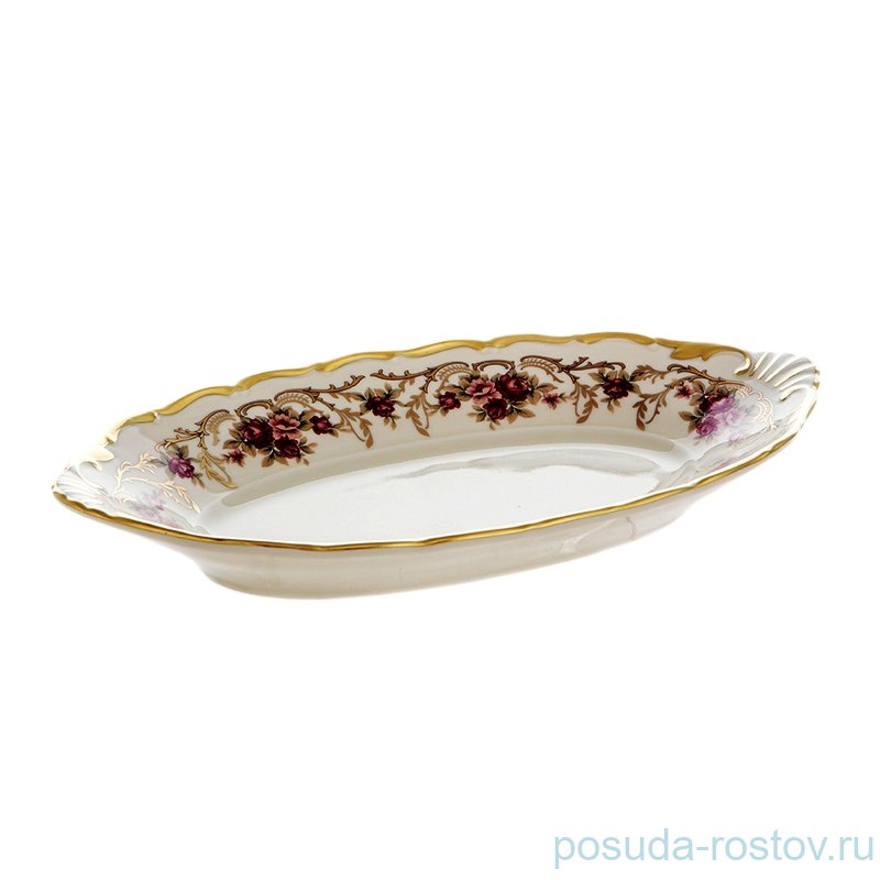 Блюдо 26 см овальное "Анжелика /Плетистая роза /СК" / 092362