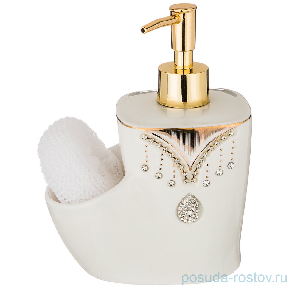 Дозатор для жидкого средства 13 х 8 х 19 см с губкой "Lefard" / 191025