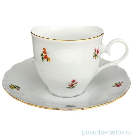 Набор чайных пар 150 мл 6 шт высокие &quot;Офелия /Мелкие цветы&quot; Е-М / 123885
