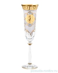 Бокалы для шампанского 190 мл 6 шт белые &quot;Анжела /МГ /Версаче золото&quot; / 009858