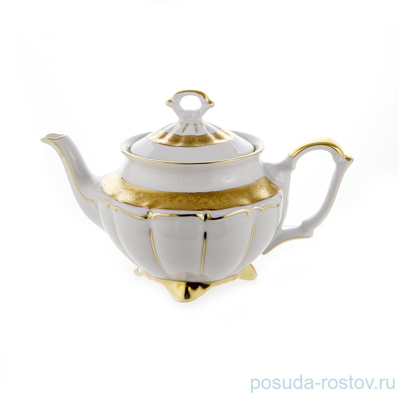 Заварочный чайник 1 л  Bavarian Porcelain "Мария-Тереза /Золотая матовая лента" / 105197