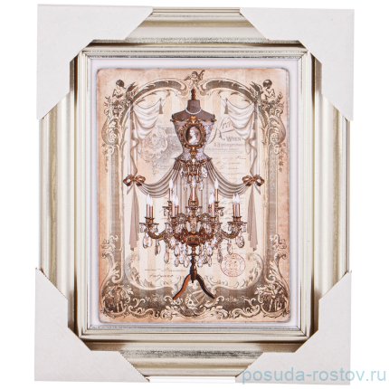 Картина 17 х 22 см &quot;Подсвечник&quot; /рамка серебро / 270172