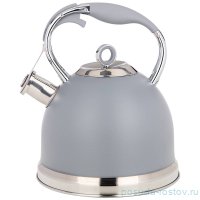 Чайник 3 л со свистком индукционое капсульное дно серый &quot;Agness&quot; / 272520