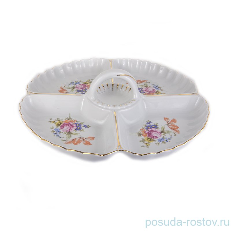 Менажница 32 см 4-секционная  CESKY PORCELAN A.S. "Полевой цветок" / 140980