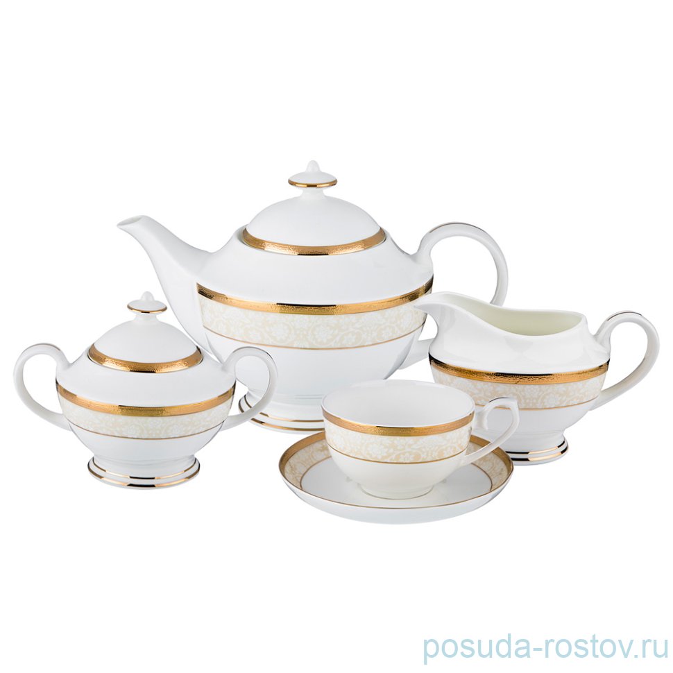 Чайный сервиз на 6 персон 15 предметов "монэ" / 187393 Чайный сервиз на 6 персон 15 предметов "монэ" / 187393
