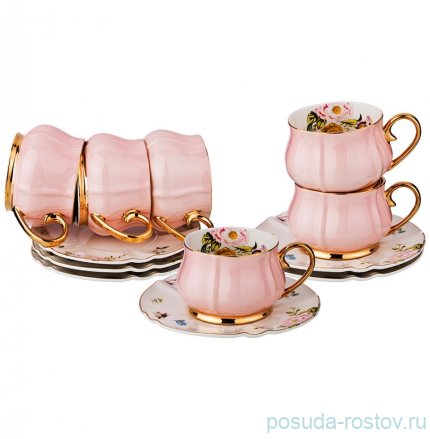 Набор чайных пар 230 мл 6 шт &quot;Пинк&quot; / 209514