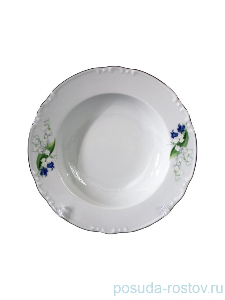 Набор тарелок 23 см 6 шт глубокие "Констанция /Ландыши" / 245313