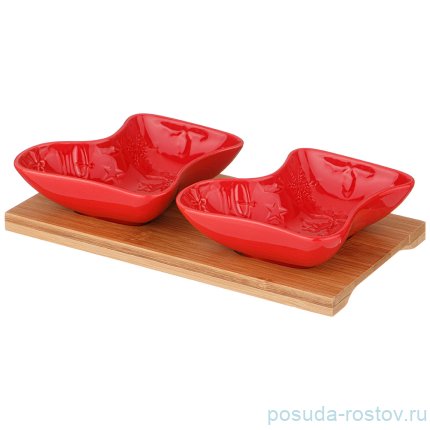 Набор салатников 2 шт на подставке Сапог &quot;Celebration /Красный&quot; / 268820