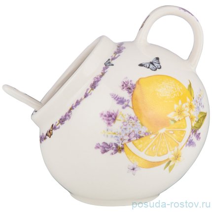 Солонка 10 х 5 см с ложкой &quot;Прованс /Лимоны&quot; / 263482