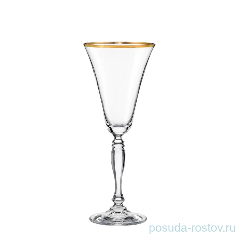Бокалы для белого вина 190 мл 6 шт "Виктория /Отводка золото" / 005373 Бокалы для белого вина 190 мл 6 шт "Виктория /Отводка золото" / 005373