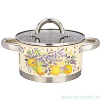 Кастрюля 16 х 9 см со стеклянной крышкой 1,8 л &quot;Прованс /Лимоны&quot; / 269782