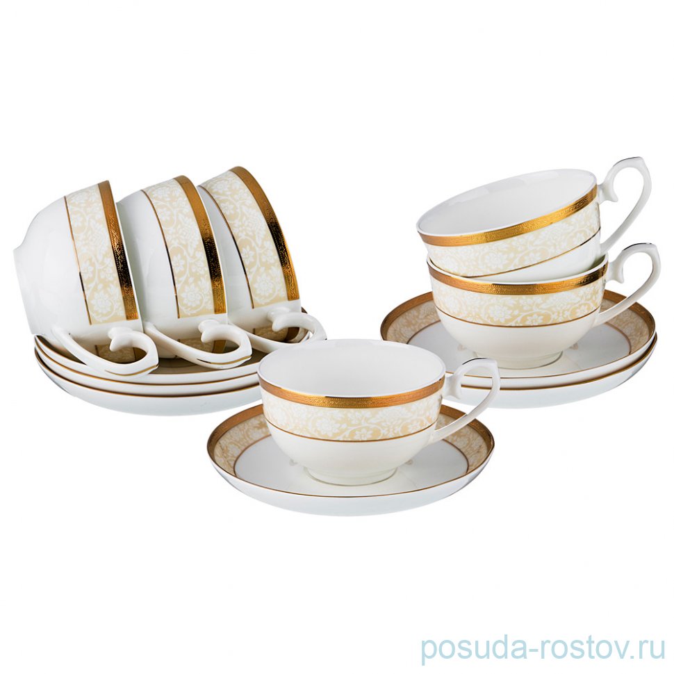 Набор чайных пар 250 мл 6 шт "монэ" / 187394