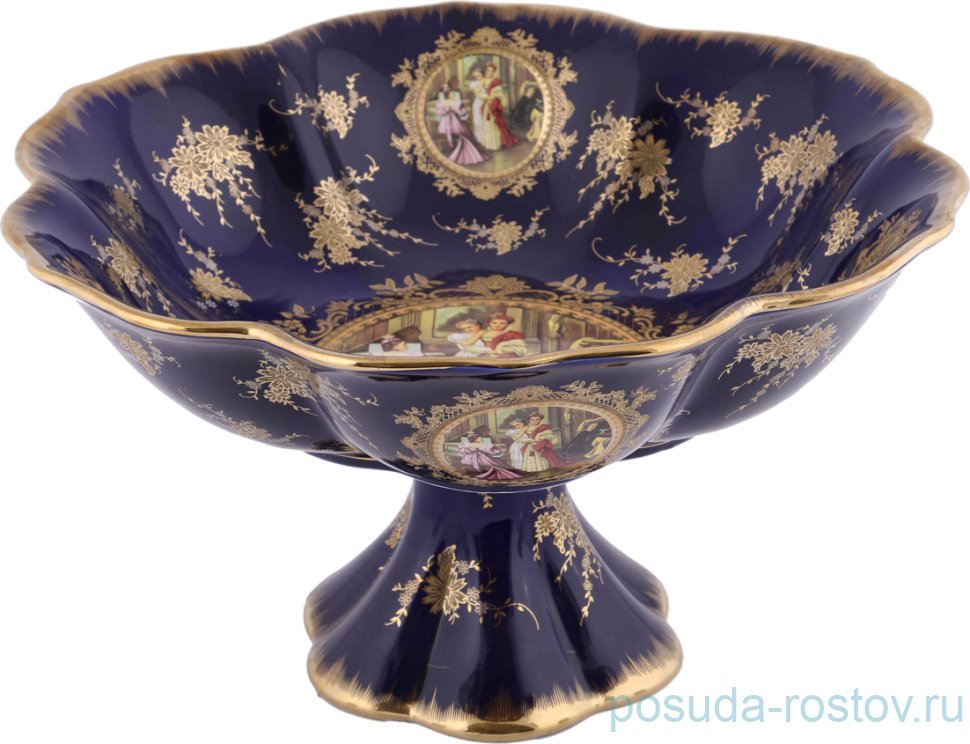 Фруктовница 35 см н/н "кобальт /светское общество" / 197637 Фруктовница 35 см н/н "кобальт /светское общество" / 197637