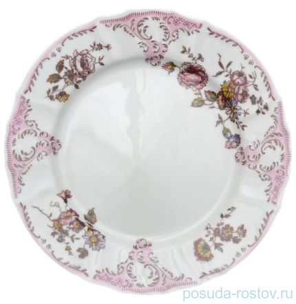 Набор тарелок 25 см 6 шт &quot;Бернадотт /Розовые розы&quot; / 021234