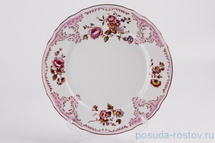 Набор тарелок 25 см 6 шт &quot;Бернадотт /Розовые розы&quot; / 021234