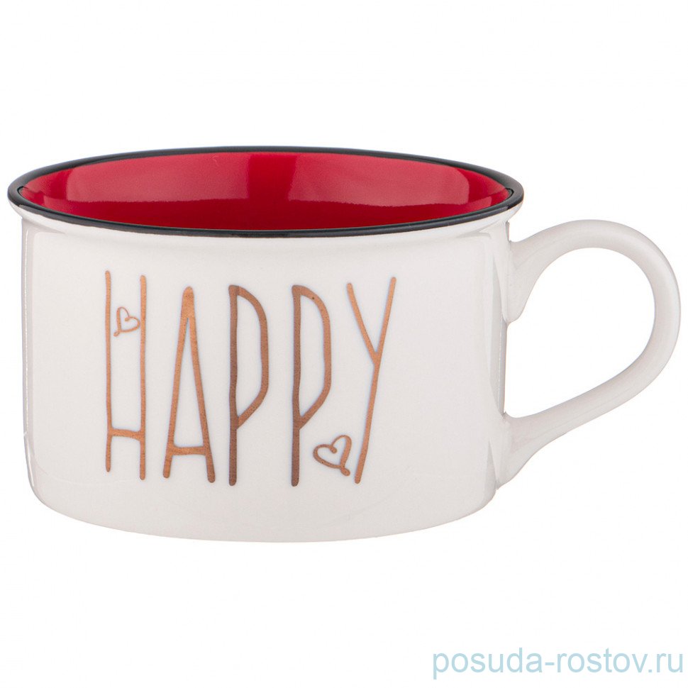 Кружка 220 мл "Позитив /Happy" / 335171 Кружка 220 мл "Позитив /Happy" / 335171