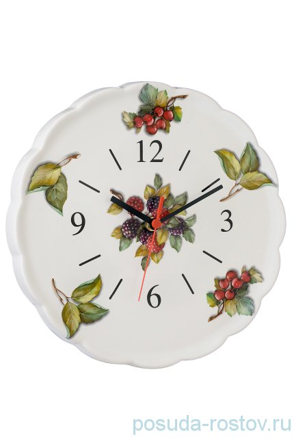 Часы настенные 29,5 см &quot;Artigianato ceramico /Лесные ягоды&quot; / 243595