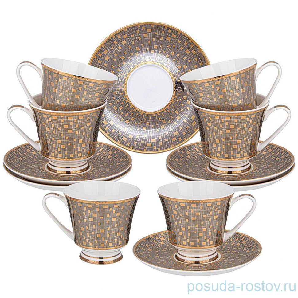 Набор чайных пар 270 мл 6 шт "Мерцание" / 342535