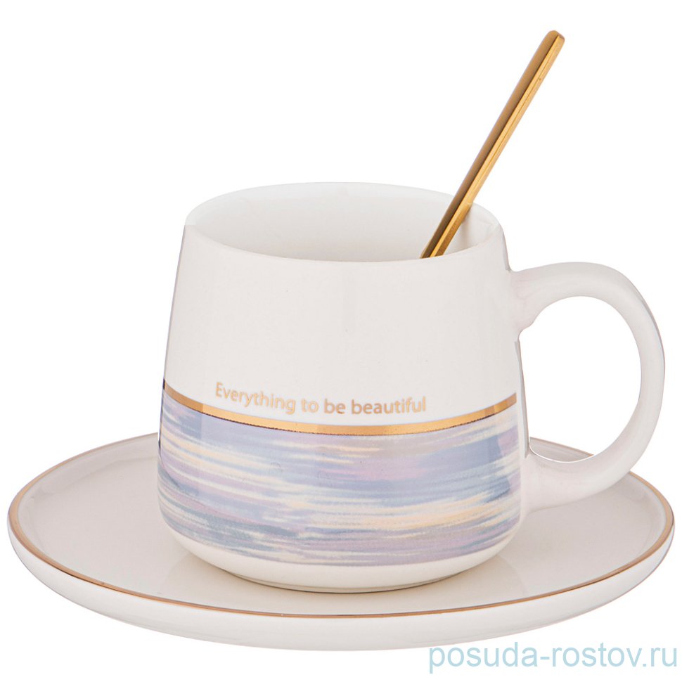 Чайная пара 240 мл 1 шт с ложкой "Break time" / 228752