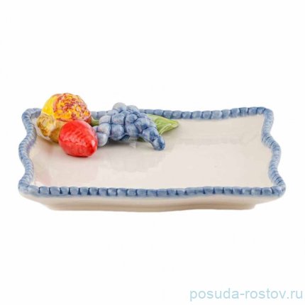 Блюдо 23 см квадратное &quot;Фрукты&quot; / 353155
