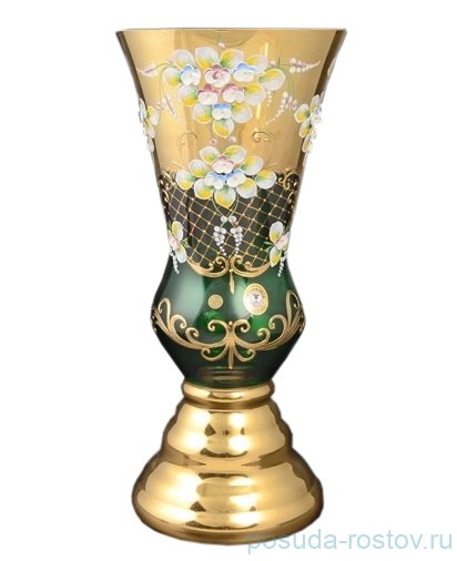 Ваза для цветов 30 см "Лепка зеленая" 15 / 042197