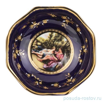 Конфетница 14 х 7 см н/н &quot;Влюблённая пара /Кобальт&quot; / 193956