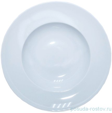 Тарелка для пасты 25 см глубокая &quot;Казуб /Без декора&quot; (360 мл) / 156366