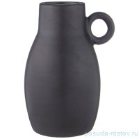 Ваза для цветов 16,5 х 13,5 х 23 см с ручкой чёрная / 332190