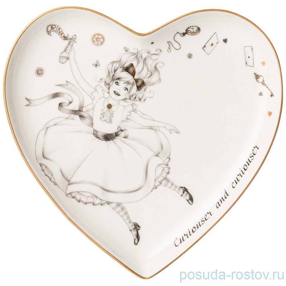 Тарелка 15 х 2 см Сердце "Wonderland" / 332584 Тарелка 15 х 2 см Сердце "Wonderland" / 332584