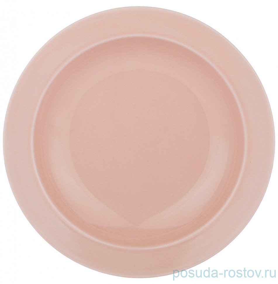 Тарелка 22,5 см глубокая "Tint /Розовый" (6шт.) / 263521