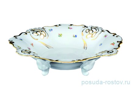 Фруктовница 32 см на 3-х ножках Барбарина &quot;Офелия /Мелкие цветы&quot; / 027402