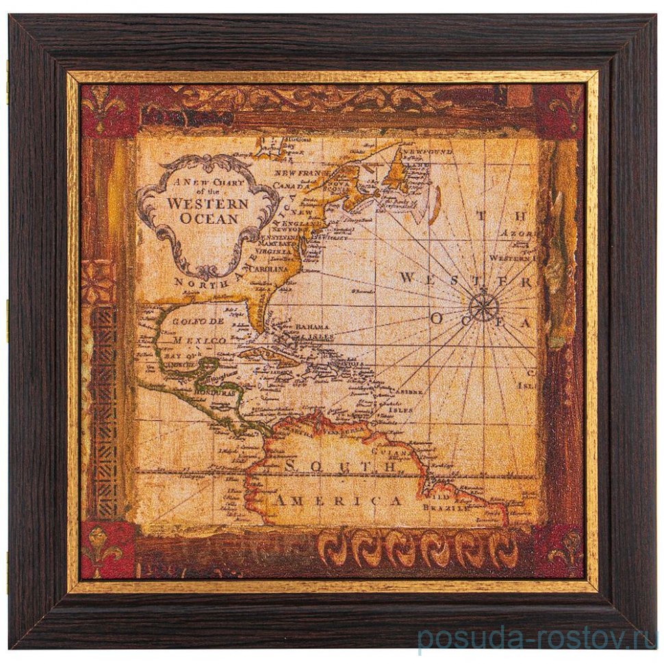 Ключница 30 х 30 см /рамка венге с золотом / 296937