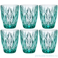 Стаканы для виски 240 мл 6 шт бирюзовые &quot;Ромбо /Muza color&quot; / 225094