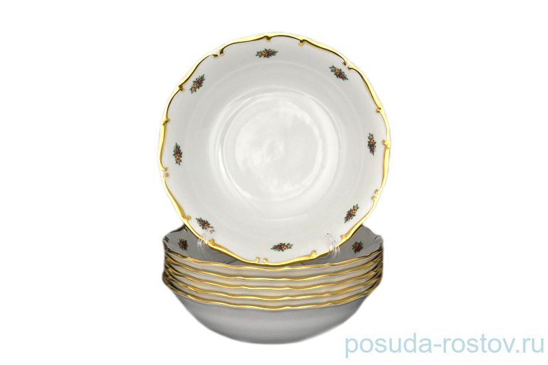 Набор салатников 19 см 6 шт "Анжелика /Маленькие розочки" / 027597