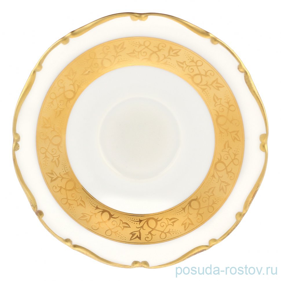 Набор блюдец 12 см 6 шт "Офелия /Золотая лента" / 351564