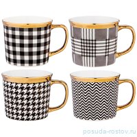 Набор кружек 350 мл 4 шт &quot;Break time /Геометрия&quot; / 228771