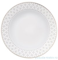 Тарелка 22,5 см 1 шт глубокая &quot;Серо-белая сетка&quot; / 258289