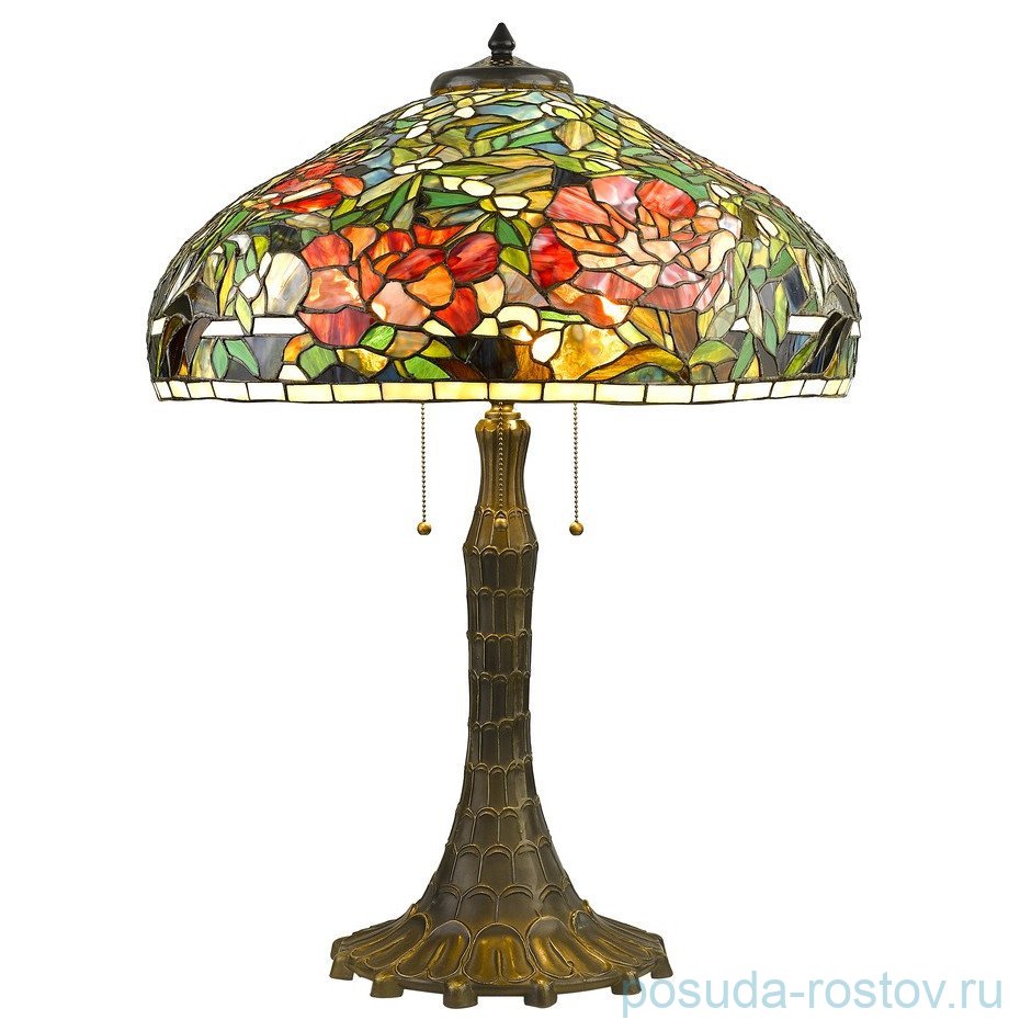Лампа настольная 3 рожковая "Tiffany" Маки / 304444 Лампа настольная 3 рожковая "Tiffany" Маки / 304444