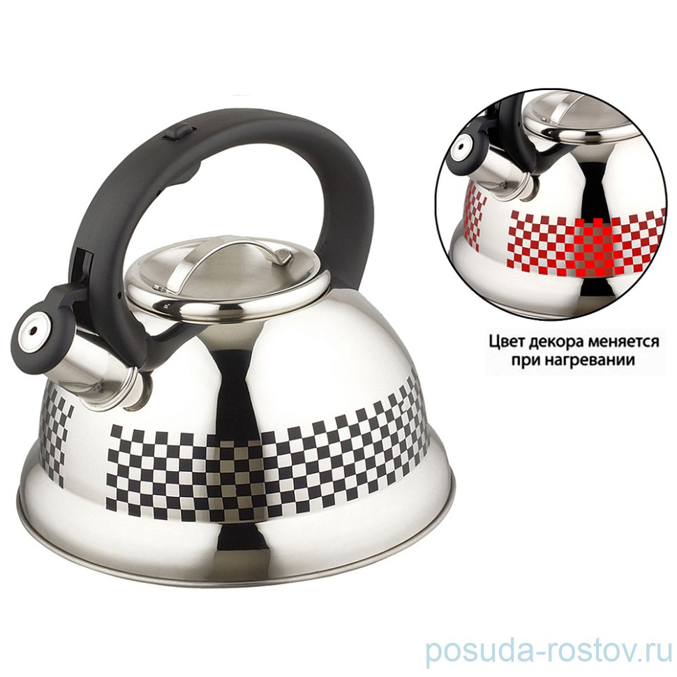 Чайник 3 л со свистком /индукционное дно /индикатор нагрева "Agness" / 195830
