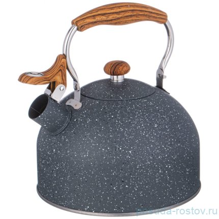 Чайник 2,5 л со свистком индукция серый Agness / 337402