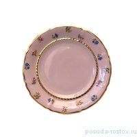 Набор тарелок 19 см 6 шт &quot;Соната /Мелкие цветы /золото&quot; розовая / 247897