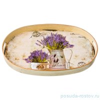 Поднос 39,5 х 27 см овальный с ручками &quot;Старинный прованс&quot; / 186049