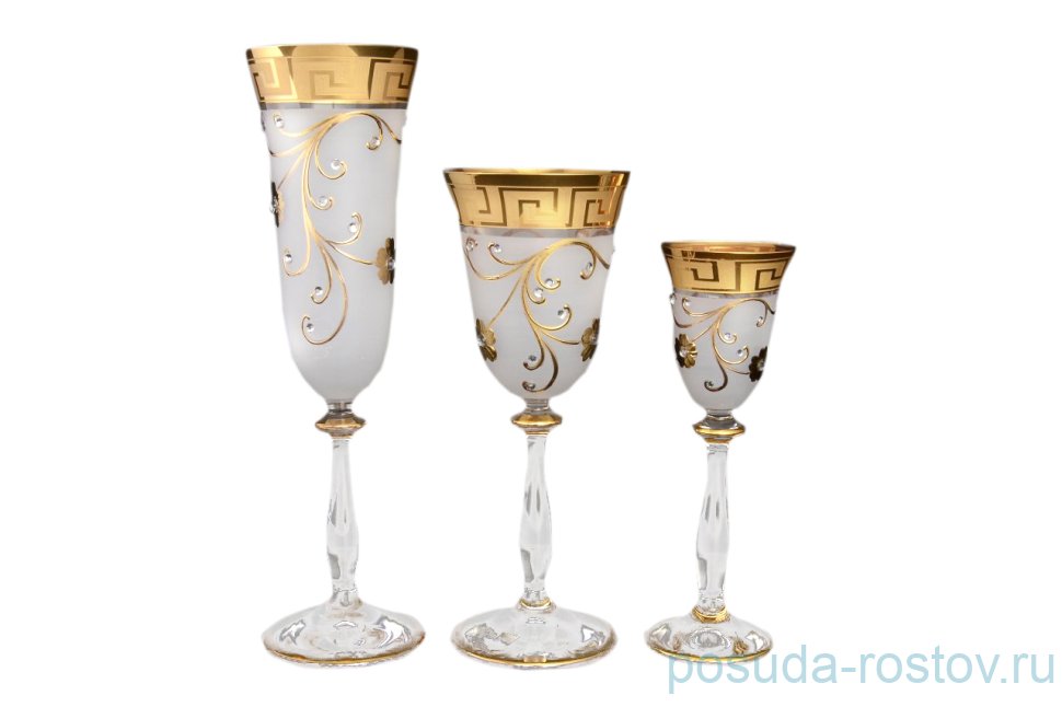 Набор бокалов 18 предметов (190, 250, 60 мл) "Анжела / Костка Кутка" / 047281