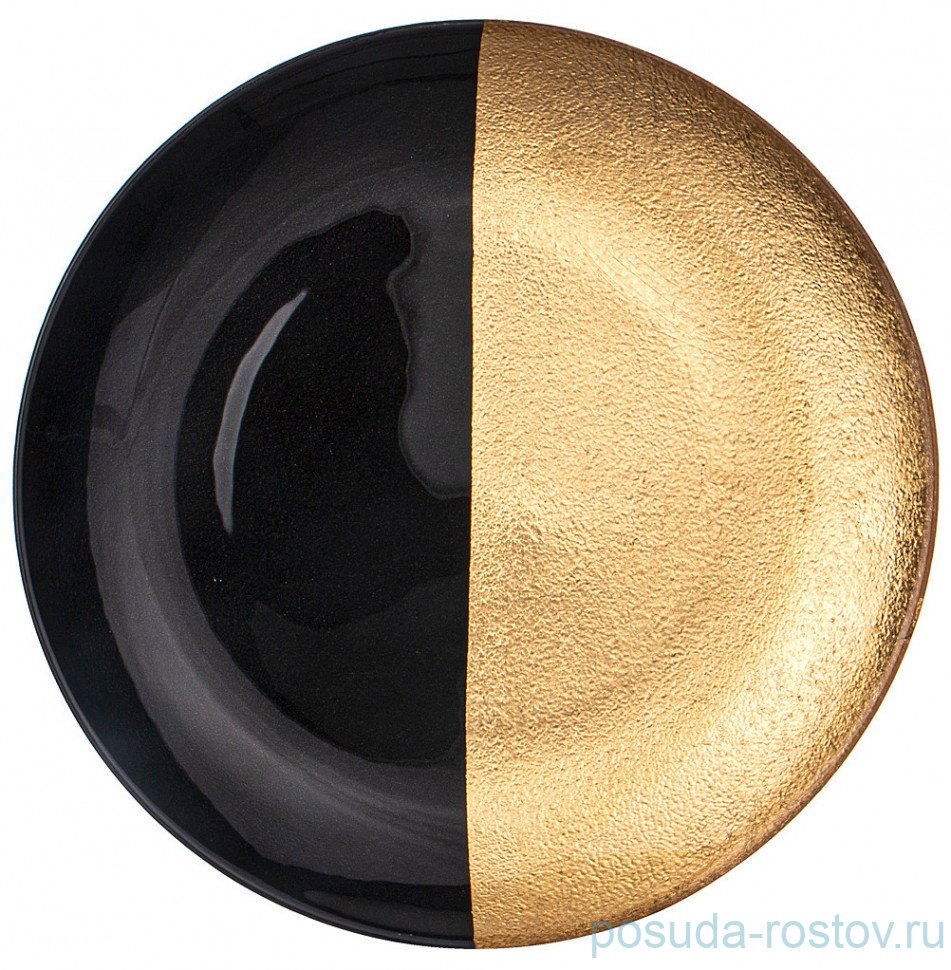 Тарелка 28 см "Bohemia black /gold" / 291221