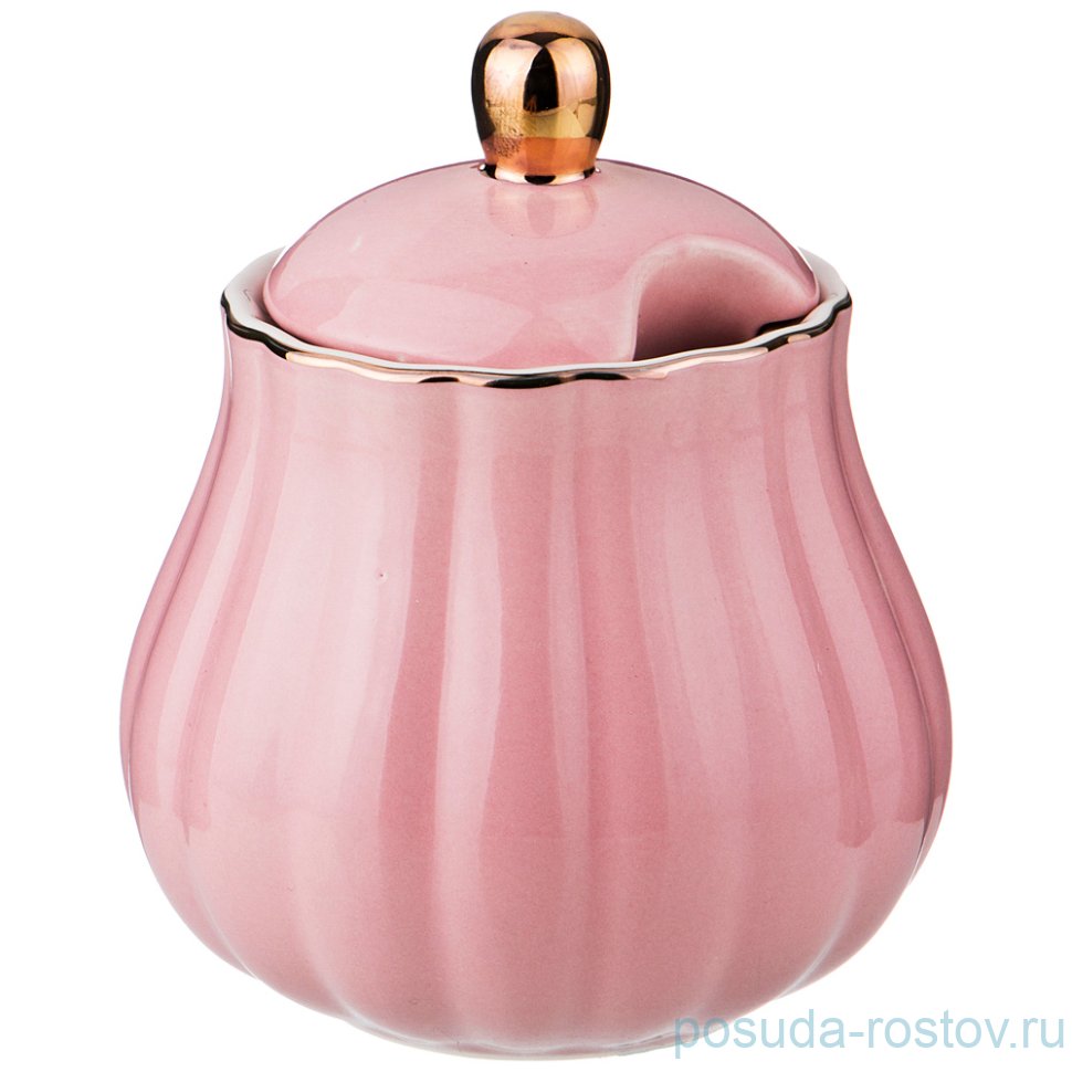 Сахарница 300 мл "Розовый /Золото" / 186996 Сахарница 300 мл "Розовый /Золото" / 186996
