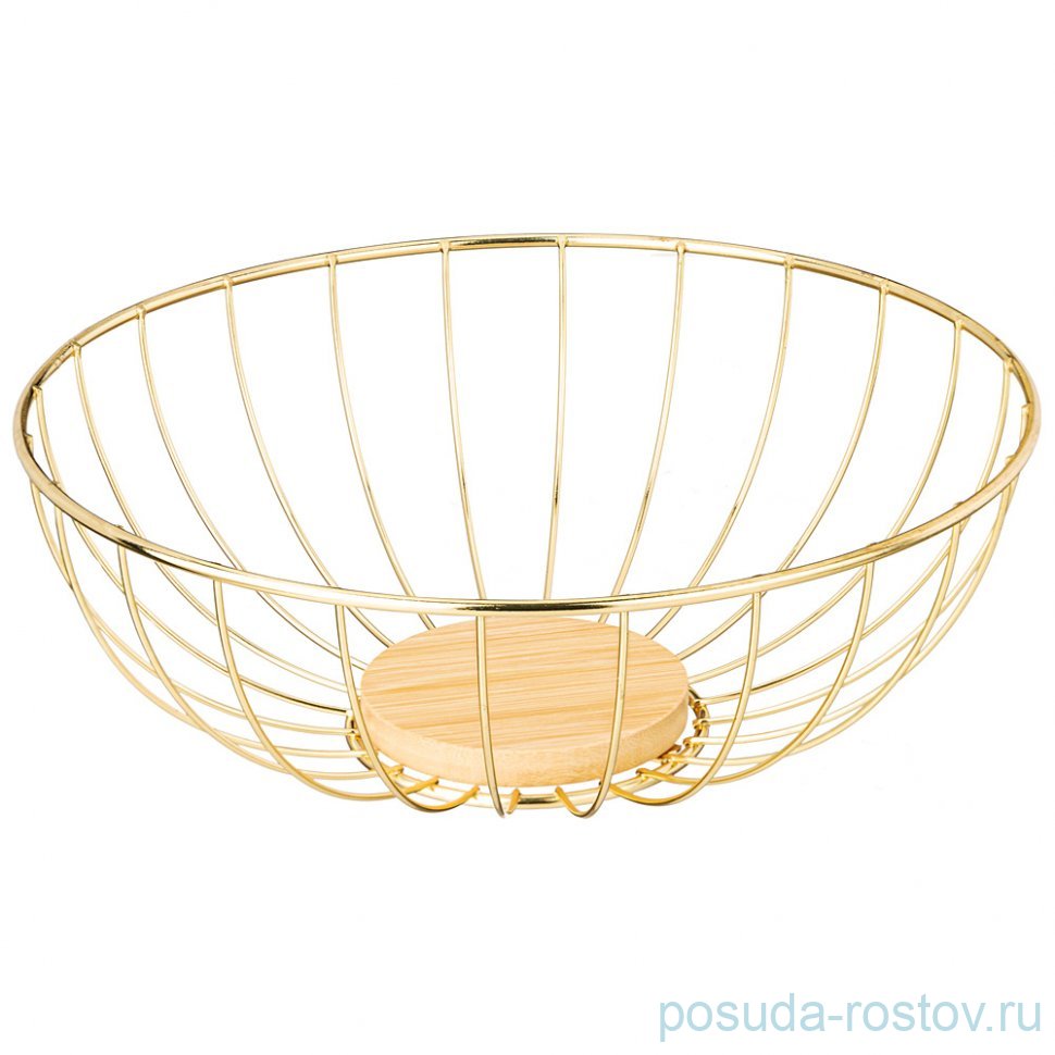 Фруктовница 25 х 9 см gold Agness / 335318