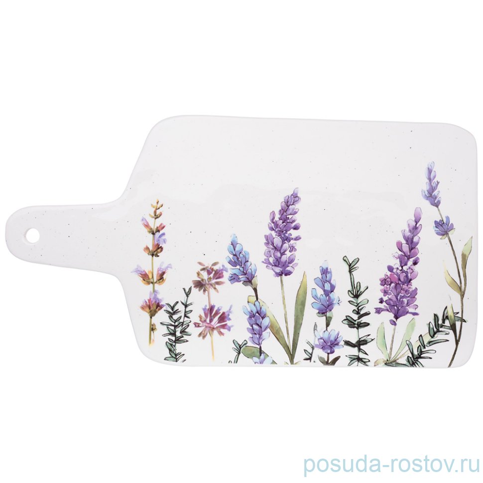 Доска сервировочная 34,5 х 18 см с ручкой "Лаванда" / 254728